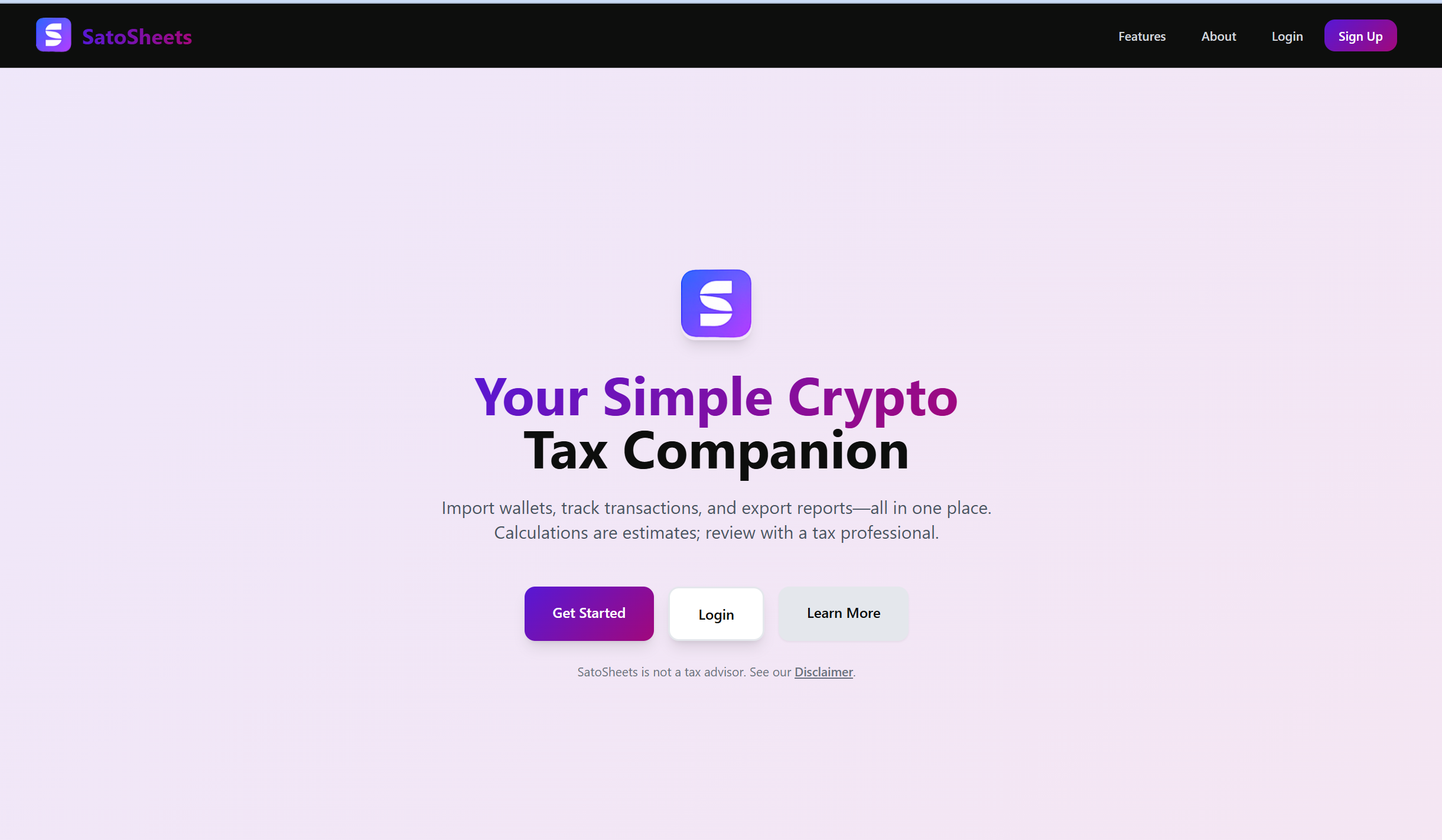 SatoSheets Landing Page